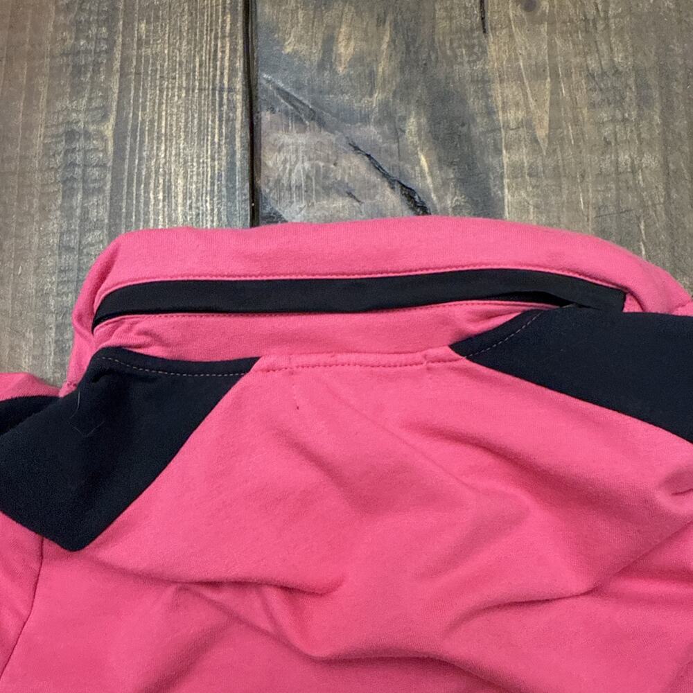 L-RL LAUREN ACTIVE COLORBLOCK PINK/BLACK FULL ZIP HIDDEN HOOD JACKET size PXS‎ - Picture 6 of 7